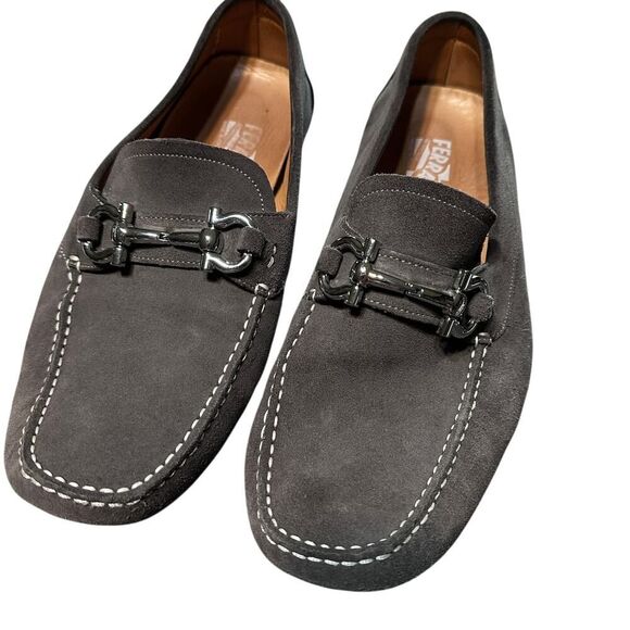 Salvatore Ferragamo Parigi Driver Loafers Luxury Brand Made In Italy - Picture 1 of 7